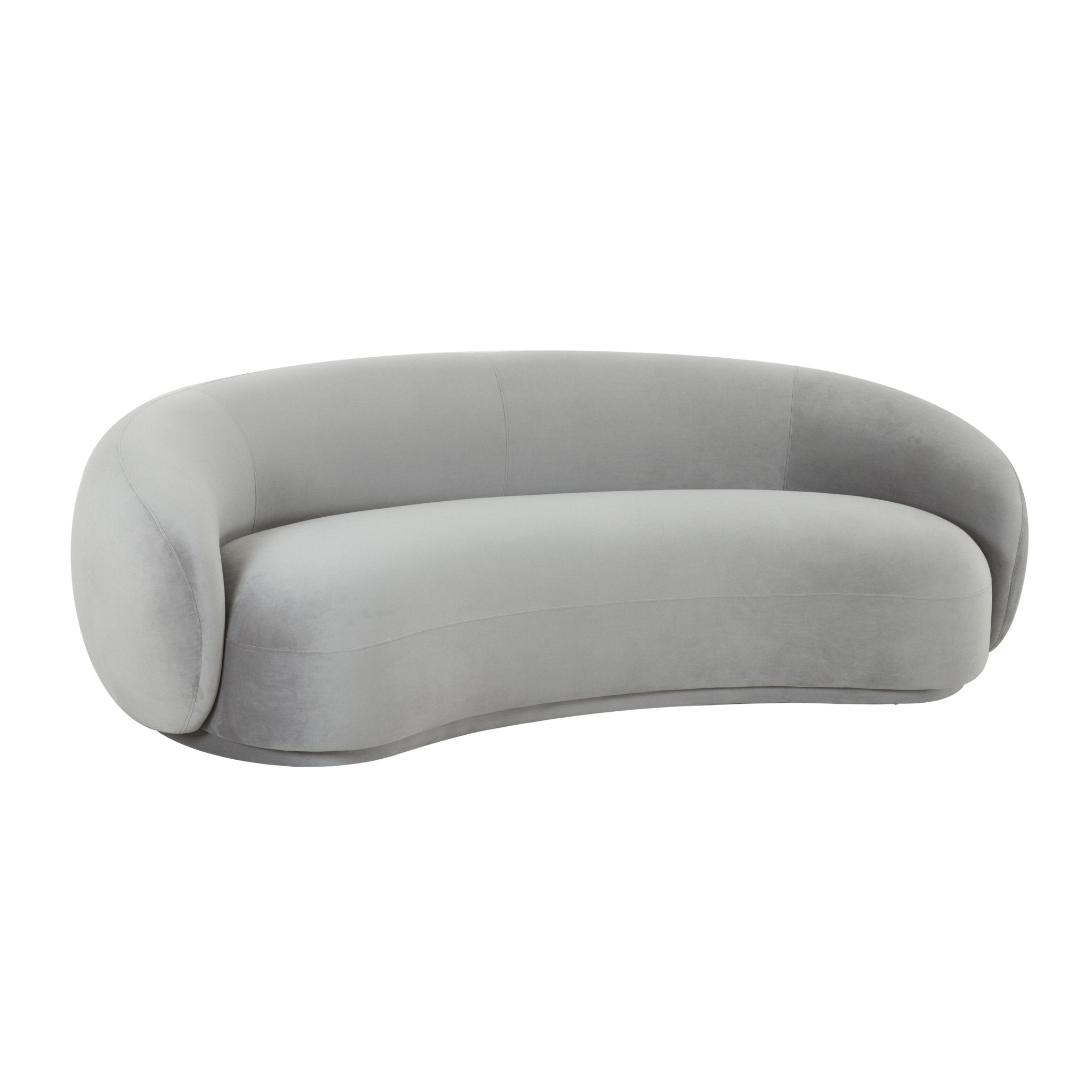 Kendall Light Grey Velvet Sofa Sofas & Loveseats| TOV
