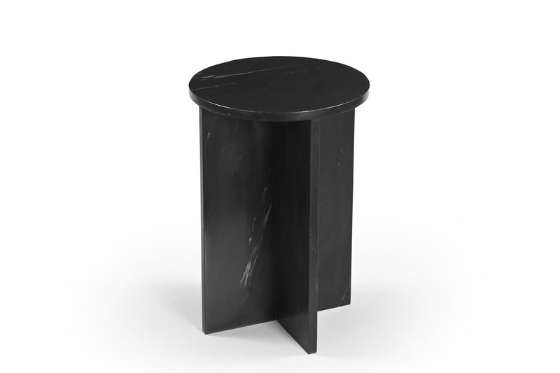 Kendall MARBLE SIDE TABLE Black - Al Rugaib Furniture