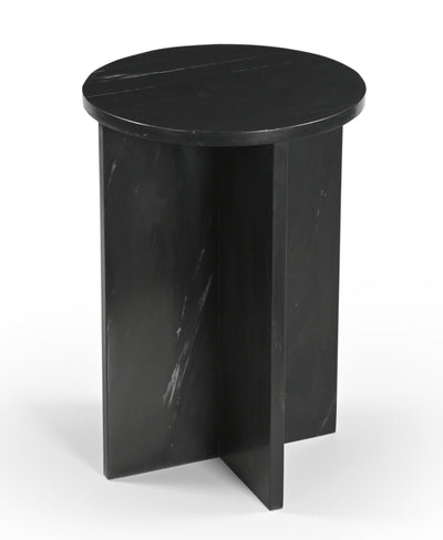 Kendall MARBLE SIDE TABLE Black - Al Rugaib Furniture