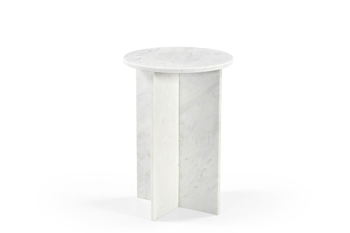 Kendall MARBLE SIDE TABLE White Accent & End Tables| Roots Furniture