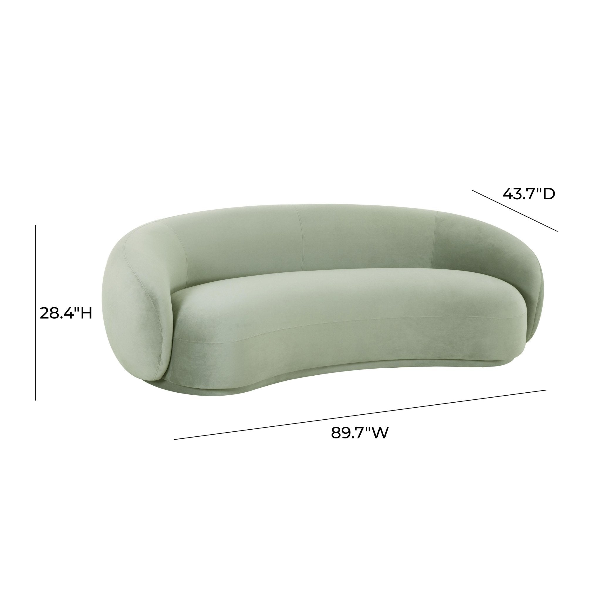 Kendall Moss Green Velvet Sofa Sofas & Loveseats| TOV