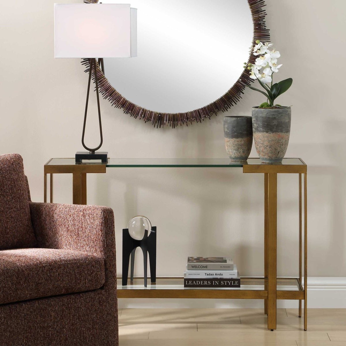 Kendrick Glass Console Table Consoles & Sideboards| Uttermost