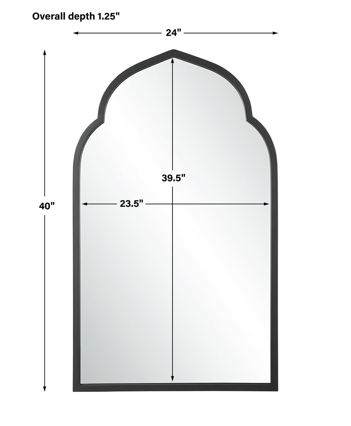 Kenitra Arch Mirror, Black Mirrors| Uttermost