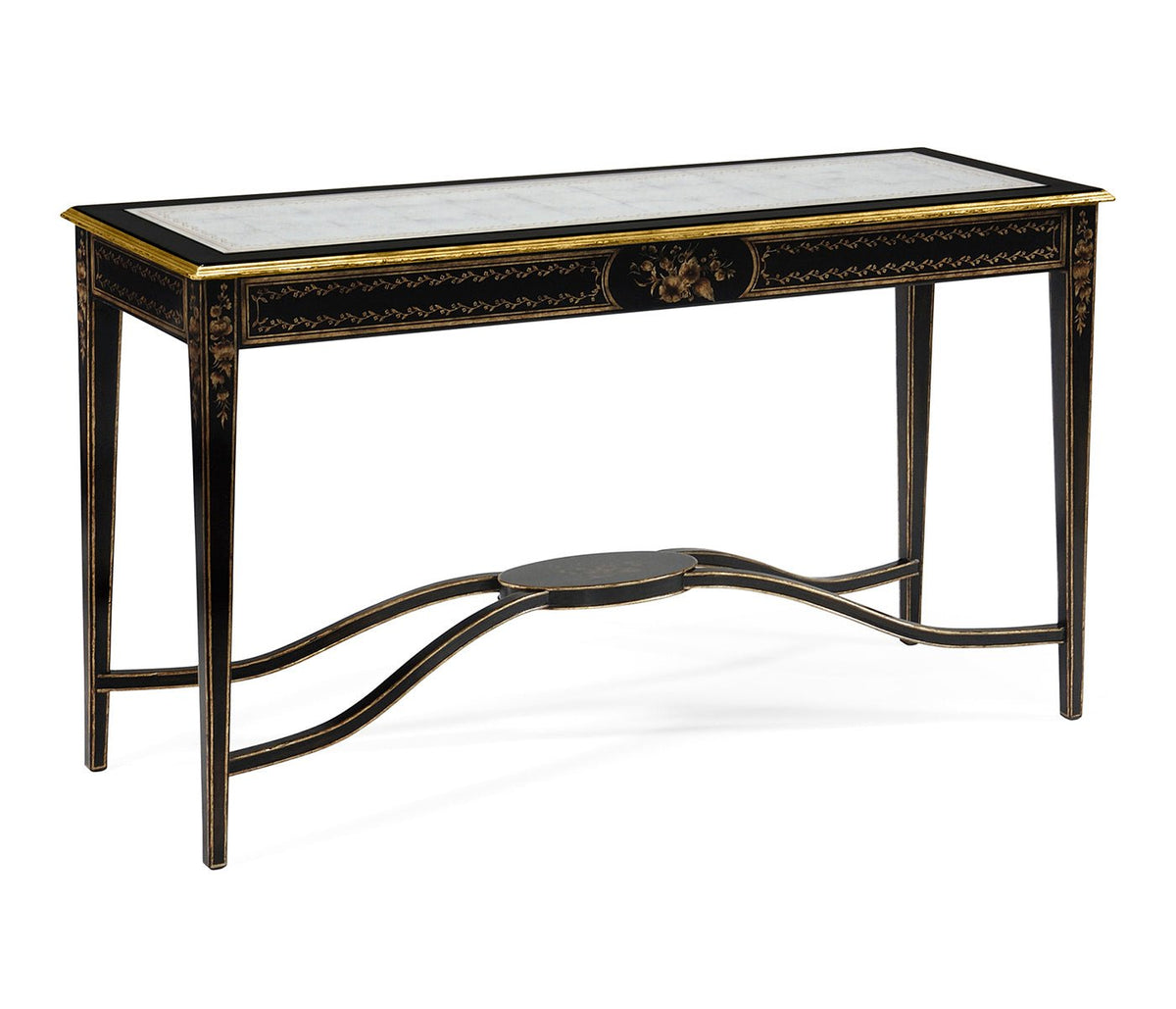Kensington Collection - Black & églomisé console Consoles & Sideboards| Jonathan Charles