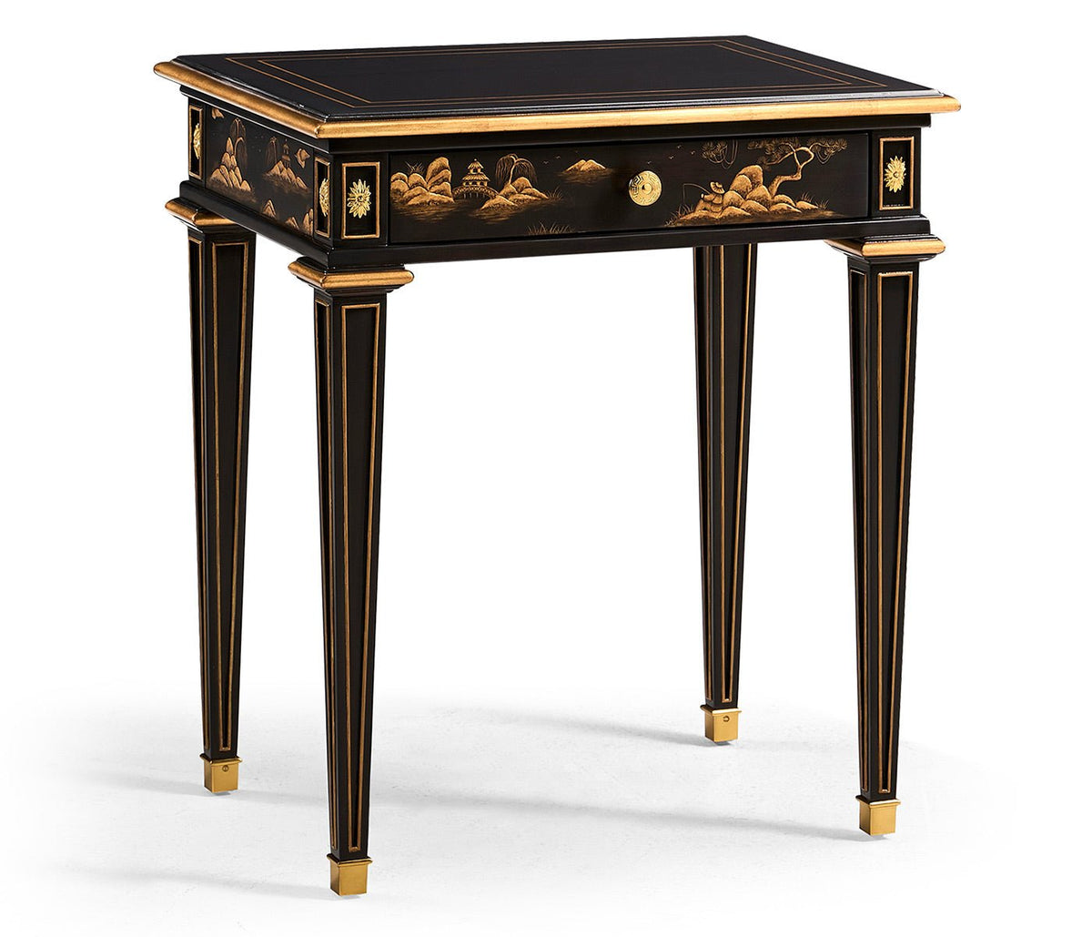 Kensington Collection - Chinoiserie style bedside table Accent & End Tables| Jonathan Charles