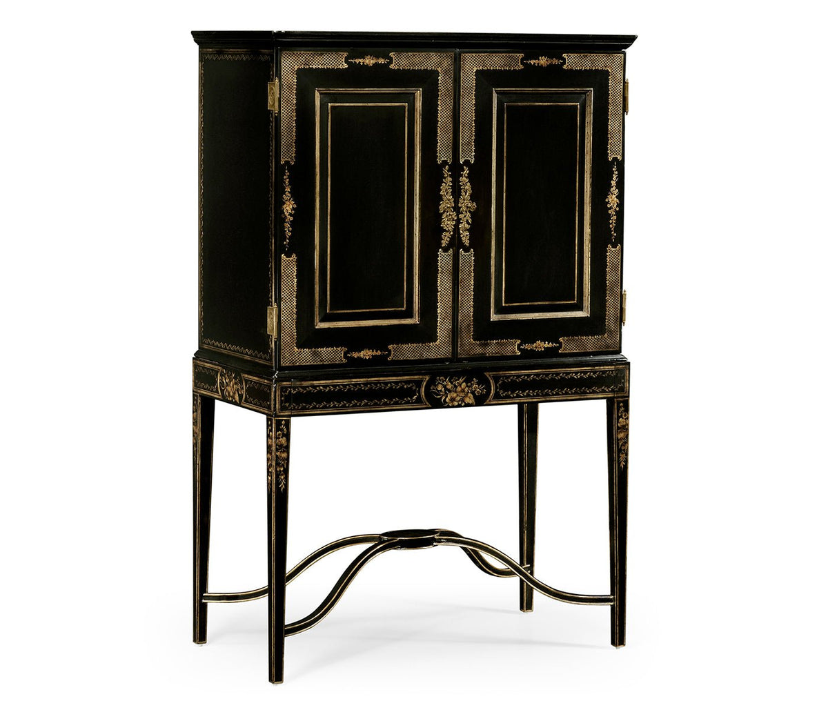 Kensington Collection - Formal Black & Gold Drinks Cabinet Servers| Jonathan Charles