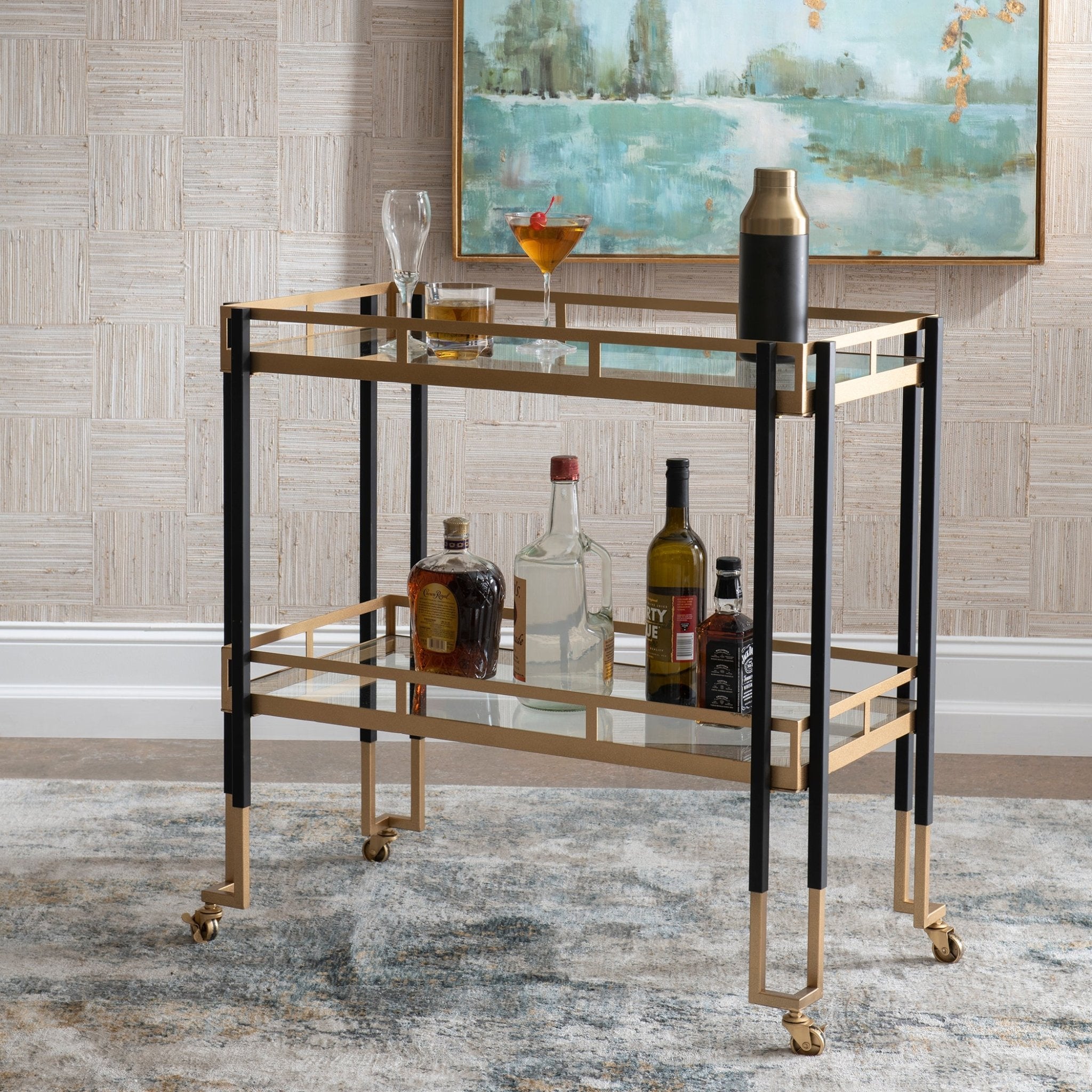 Kentmore Bar Cart Serving Carts| Uttermost