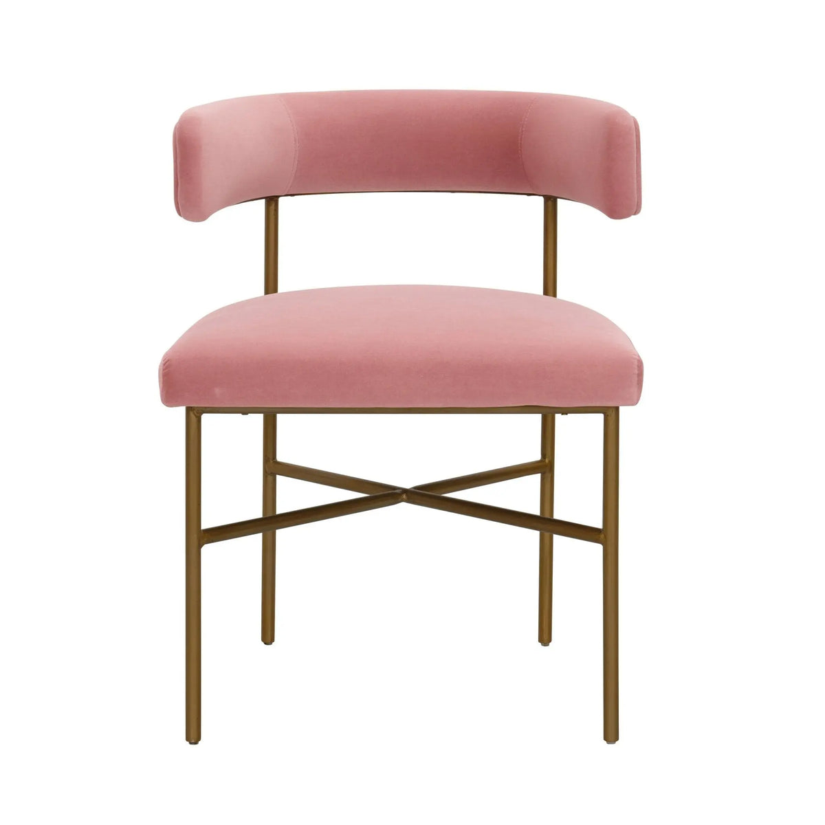 Kim Velvet Chair in Blush Chairs| TOV
