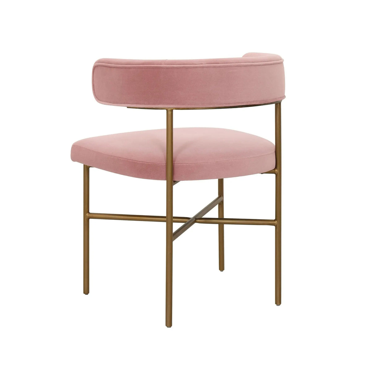 Kim Velvet Chair in Blush Chairs| TOV