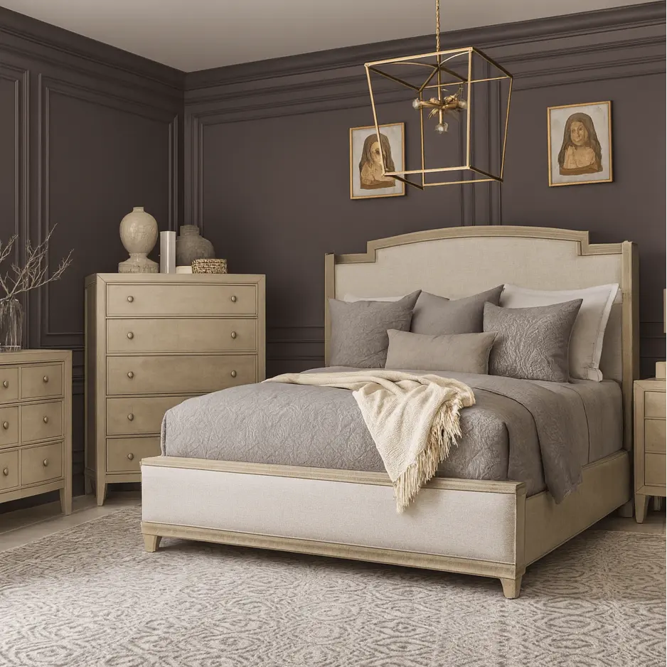 KING UPH GLAM MILES - (241102-1Y27F1001CF +CH+CR) Beds| A.R.T. Furniture