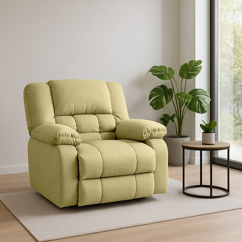 King | Velvet Classic Recliner Chair - Al Rugaib Furniture