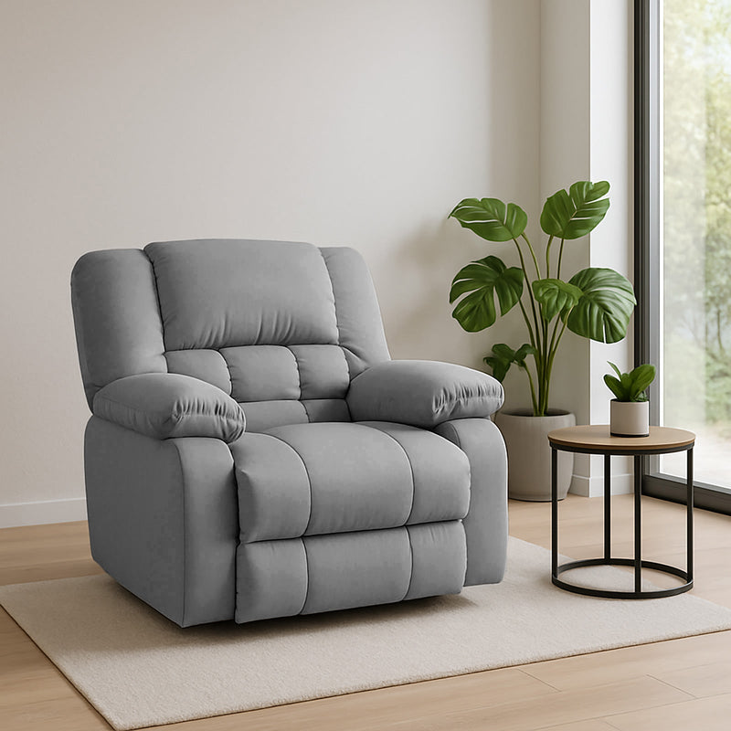 King | Velvet Classic Recliner Chair - Al Rugaib Furniture