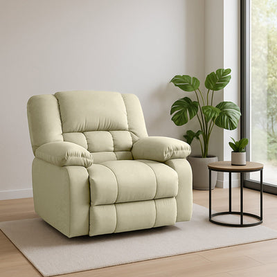 King | Velvet Classic Recliner Chair - Al Rugaib Furniture