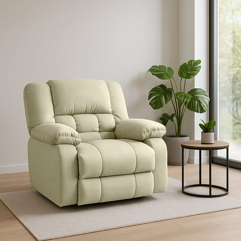 King | Velvet Classic Recliner Chair - Al Rugaib Furniture