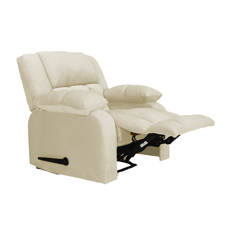 King | Velvet Rocking Recliner Chair - Al Rugaib Furniture