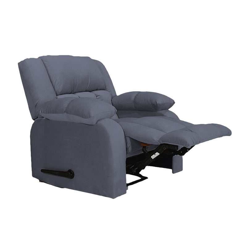 King | Velvet Rocking Recliner Chair - Al Rugaib Furniture