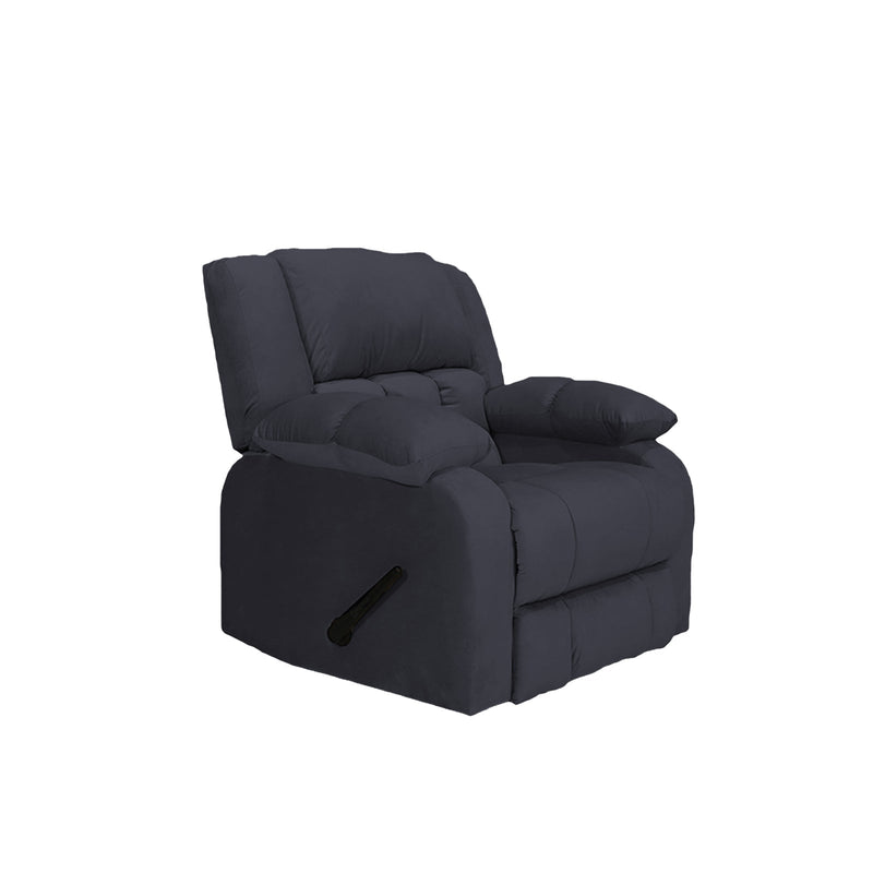 King | Velvet Rocking & Rotating Recliner Chair - Al Rugaib Furniture