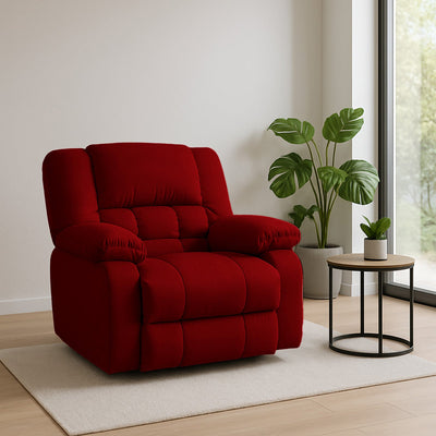 King | Velvet Rocking & Rotating Recliner Chair - Al Rugaib Furniture