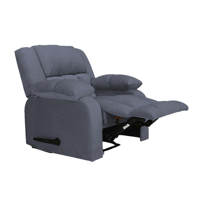 King | Velvet Rocking & Rotating Recliner Chair - Al Rugaib Furniture