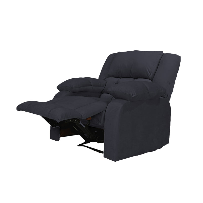 King | Velvet Rocking & Rotating Recliner Chair - Al Rugaib Furniture
