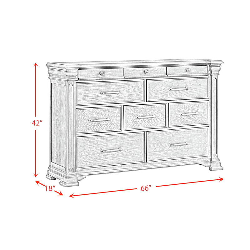 Kings Court 10 - Drawer Dresser in Grey - Al Rugaib Furniture