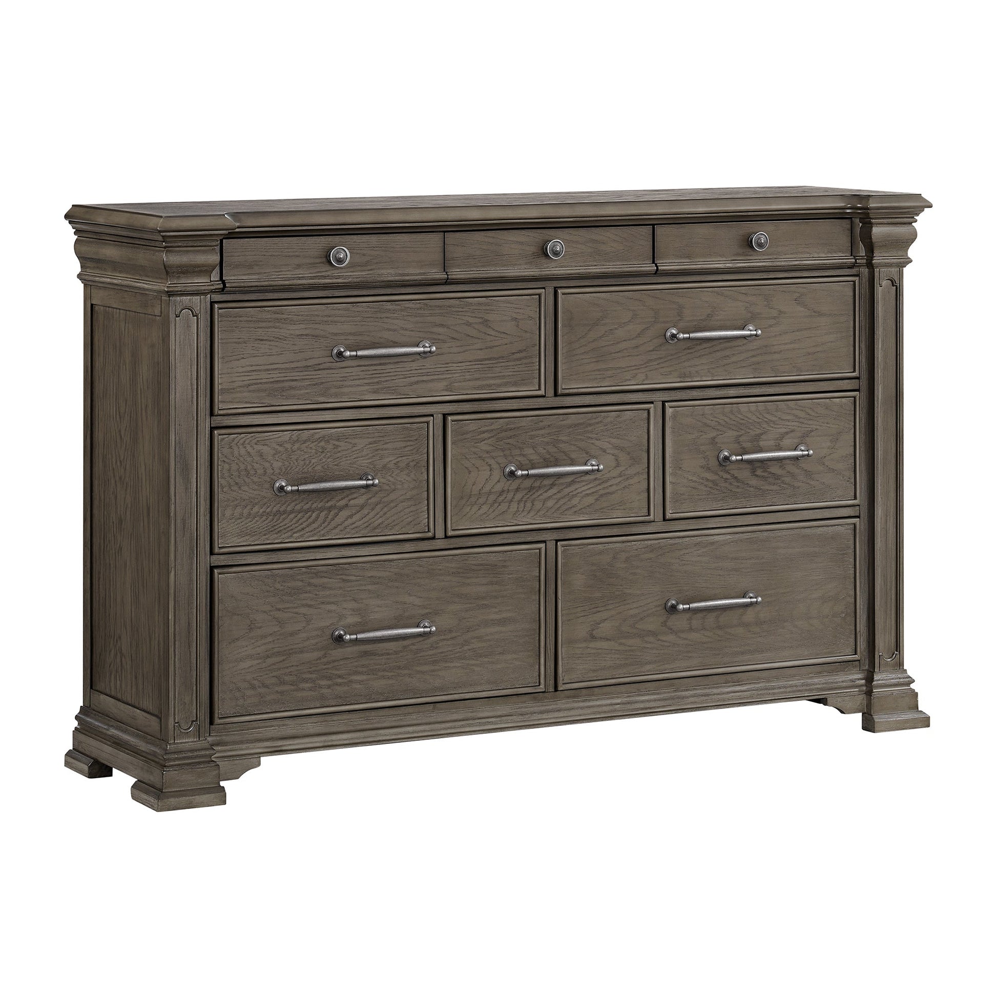 Kings Court 10-Drawer Dresser in Grey Dressers| ROOTS FURNITURE