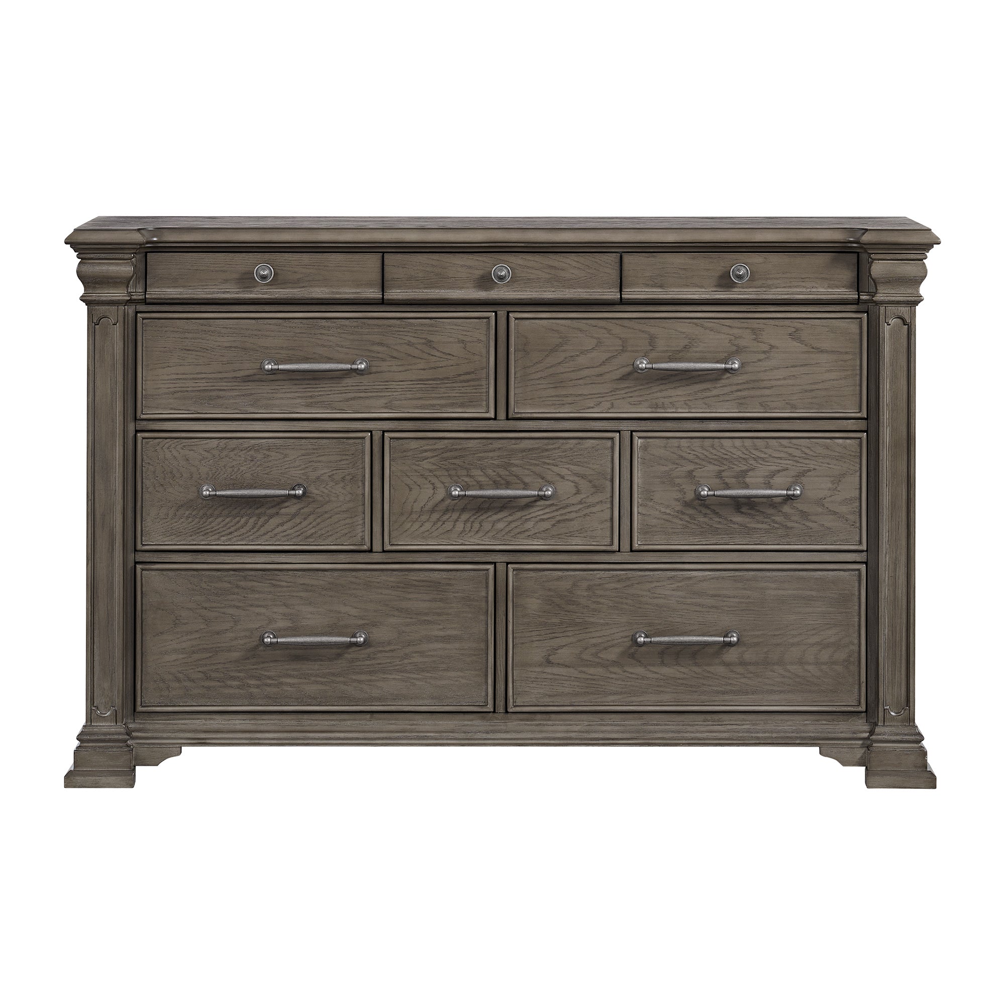 Kings Court 10-Drawer Dresser in Grey Dressers| ROOTS FURNITURE