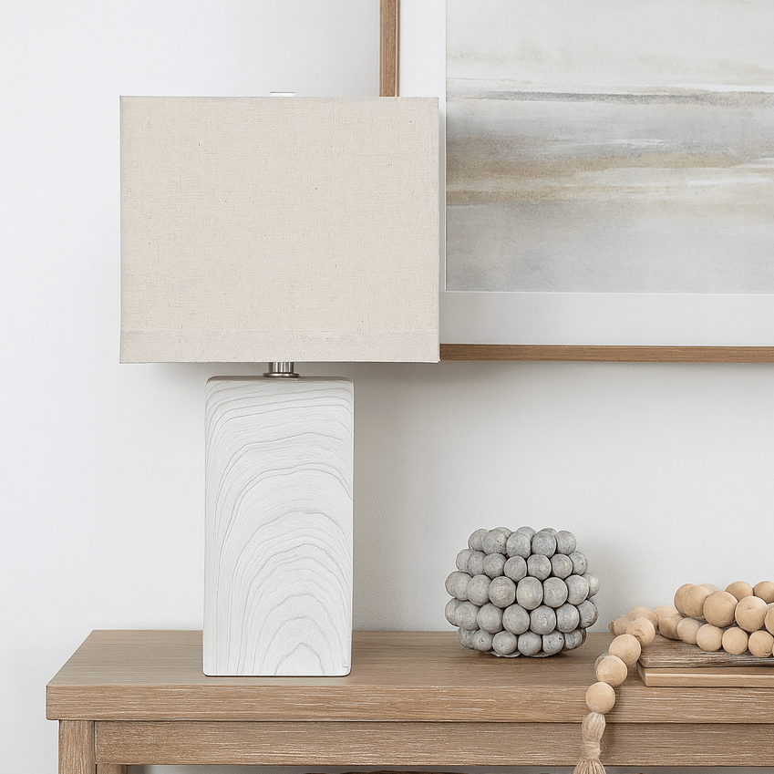 Kirby Ceramic Block Table Lamp Table Lamps| Crestview