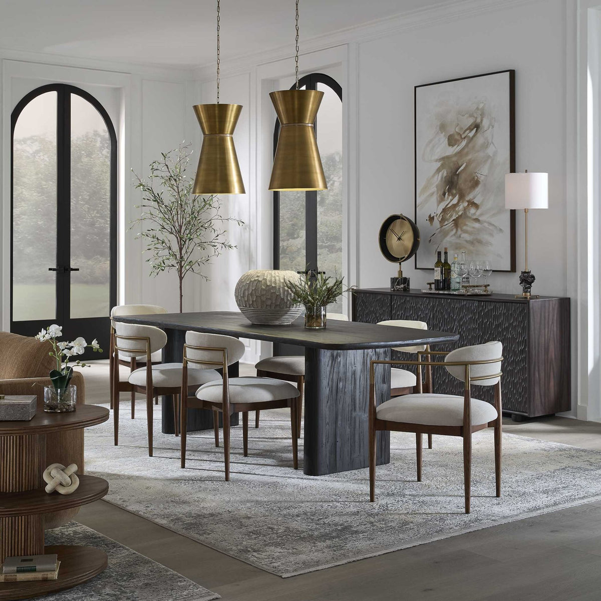 Kirin Black Reclaimed Fir Dining Table Dining Tables| Uttermost
