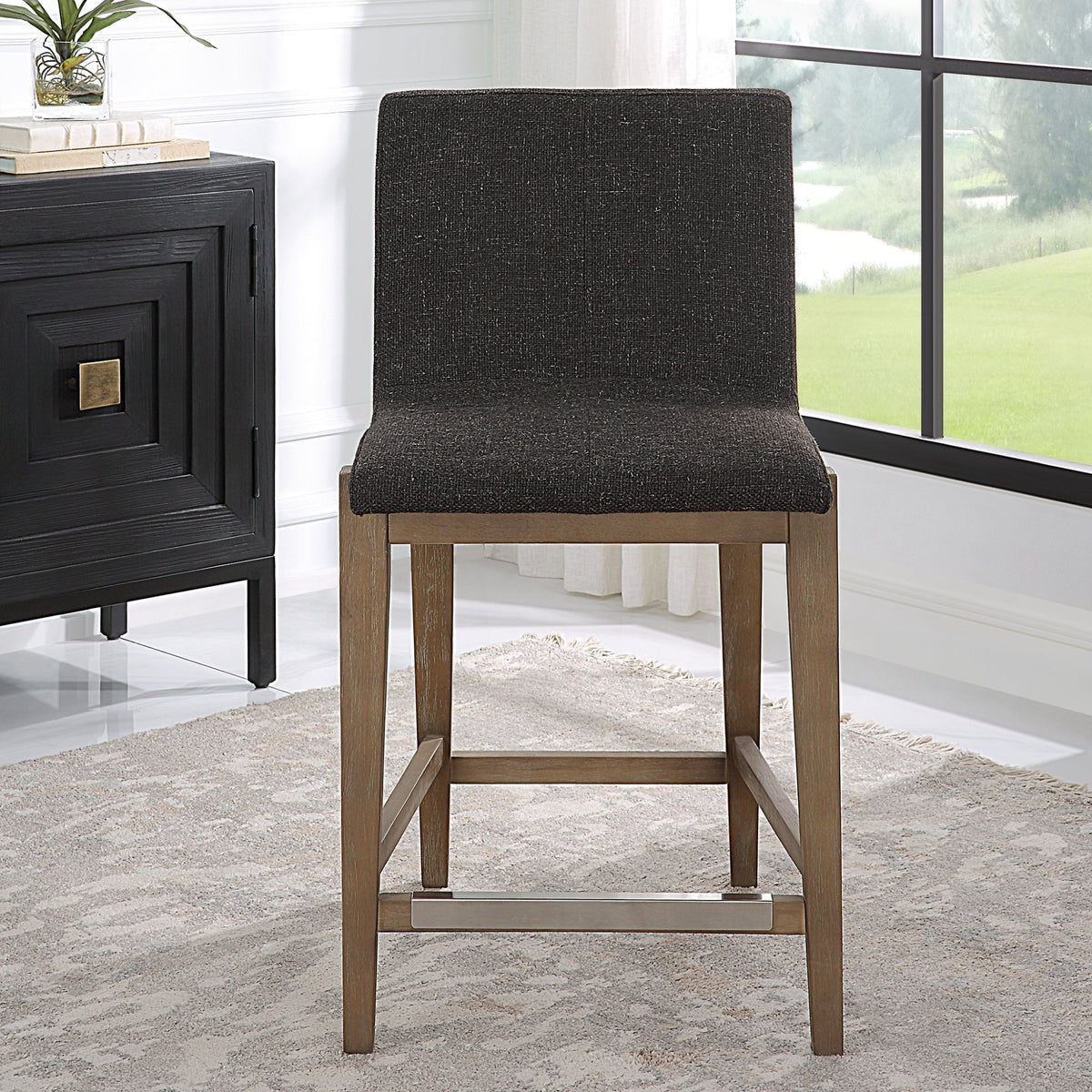 Klemens Counter Stool, Chocolate Stools| Uttermost