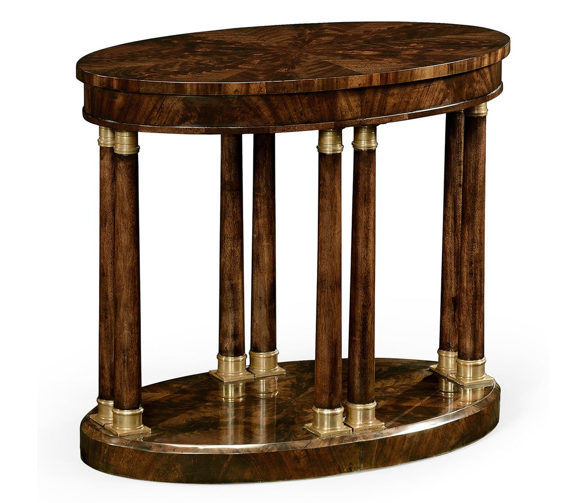 Knightsbridge Collection - Mahogany Biedermeier style oval side table Accent & End Tables| Jonathan Charles