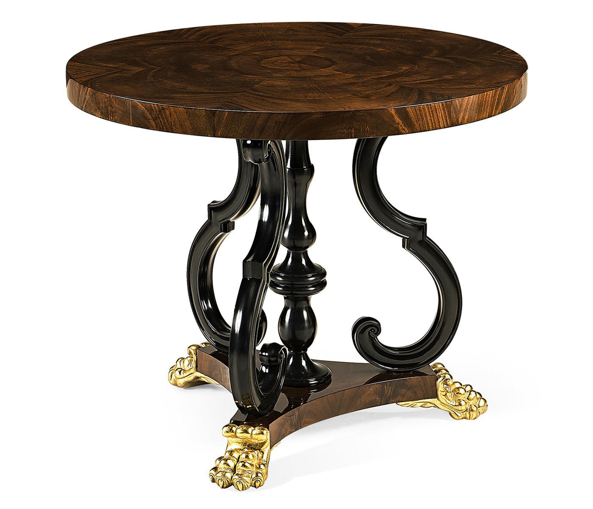 Knightsbridge Collection - Mahogany centre table with gilded lions paw feet Accent & End Tables| Jonathan Charles