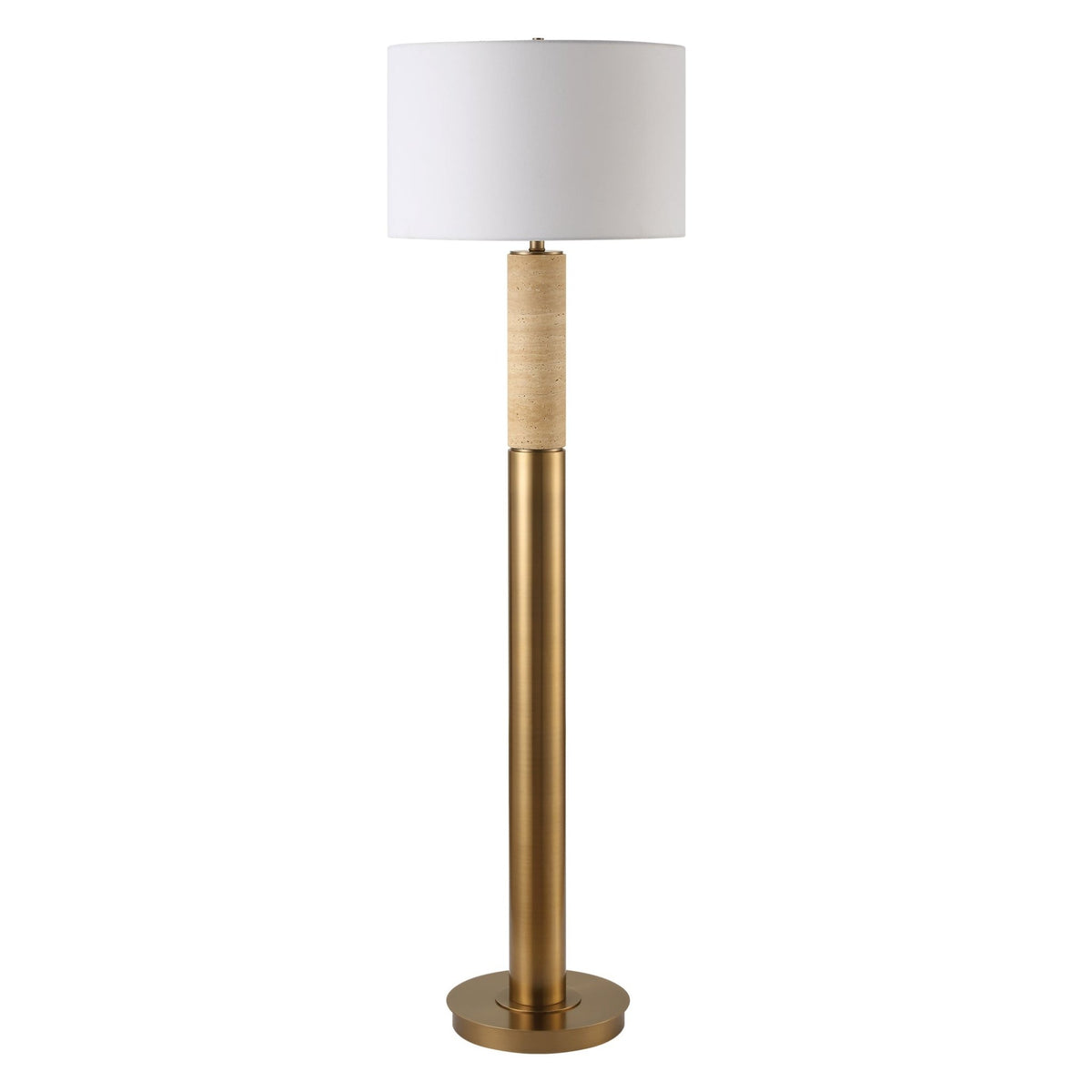 Knox Travertine Floor Lamp Floor lamps| Uttermost