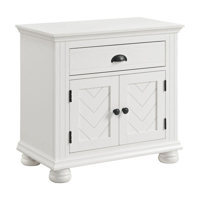 Kona 1 - Drawer Nightstand in White - Al Rugaib Furniture