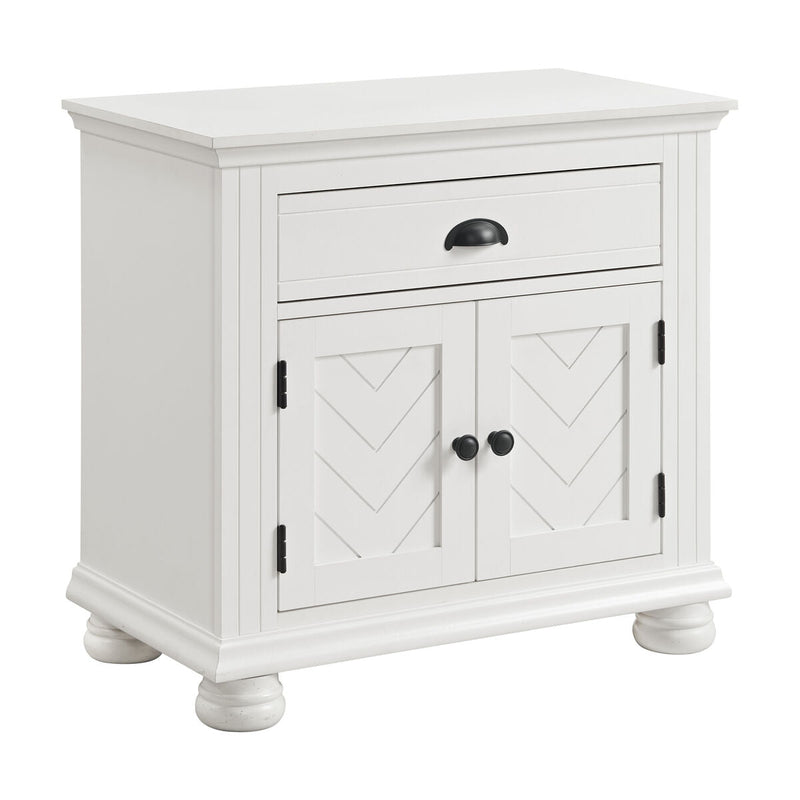 Kona 1 - Drawer Nightstand in White - Al Rugaib Furniture