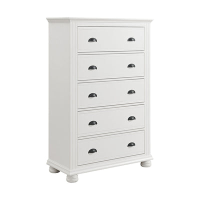 Kona 5 - Drawer Chest in White - Al Rugaib Furniture