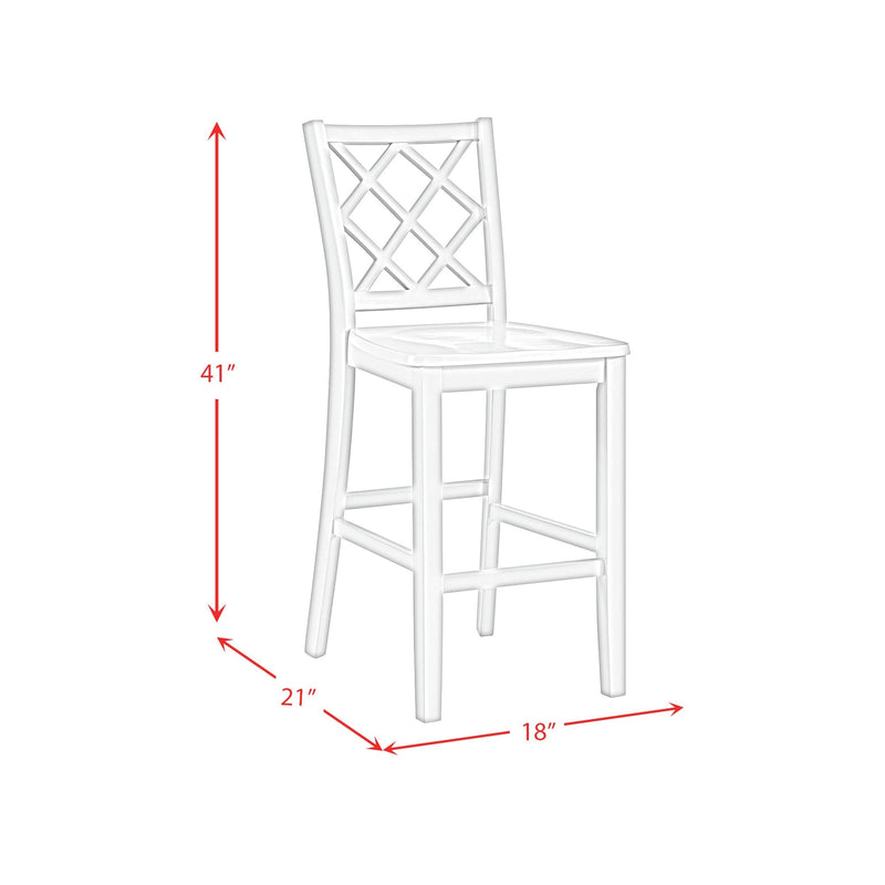 Kona Lattice Back Counter Side Chair in Grey (2 Per Carton) - Al Rugaib Furniture