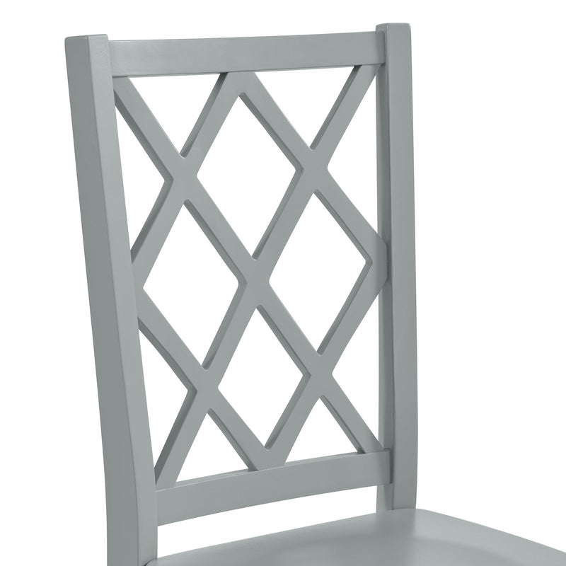 Kona Lattice Back Counter Side Chair in Grey (2 Per Carton) - Al Rugaib Furniture