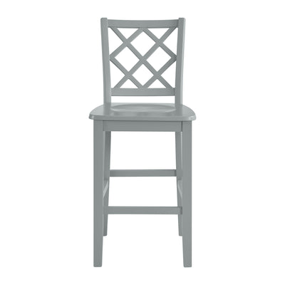 Kona Lattice Back Counter Side Chair in Grey (2 Per Carton) - Al Rugaib Furniture