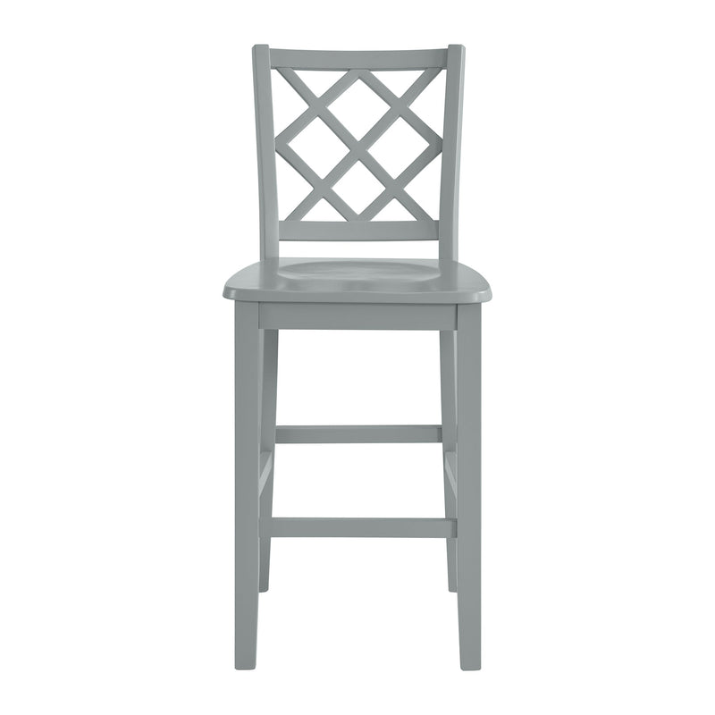 Kona Lattice Back Counter Side Chair in Grey (2 Per Carton) - Al Rugaib Furniture