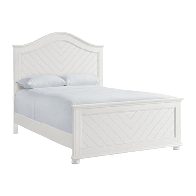 Kona Queen Panel Bed in White - Al Rugaib Furniture