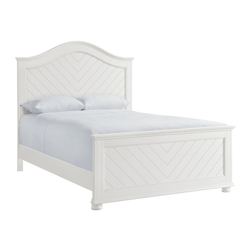 Kona Queen Panel Bed in White - Al Rugaib Furniture