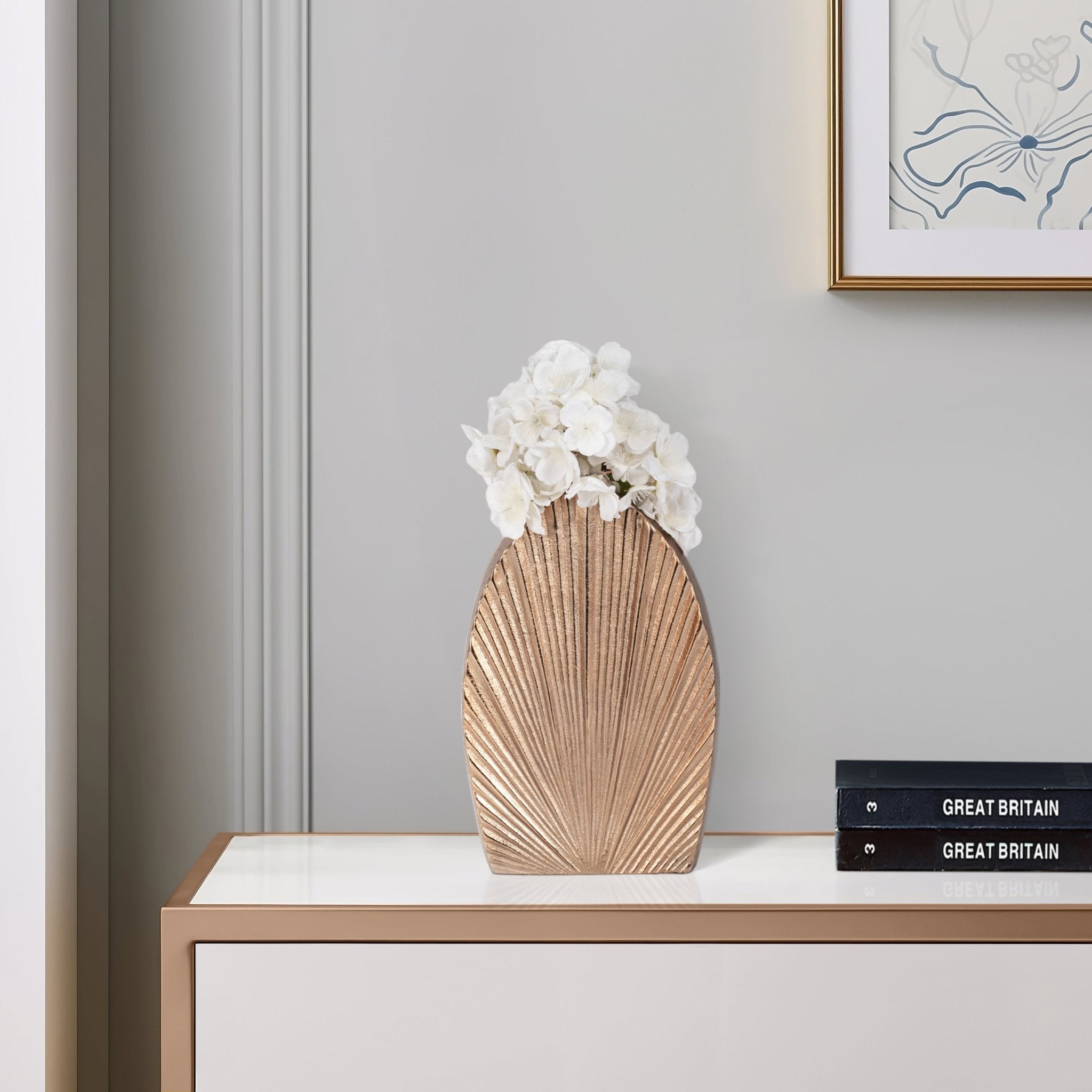 Kreber, Metal Mitre Vase, Champagne Vases and Jars| Sagebrook Home