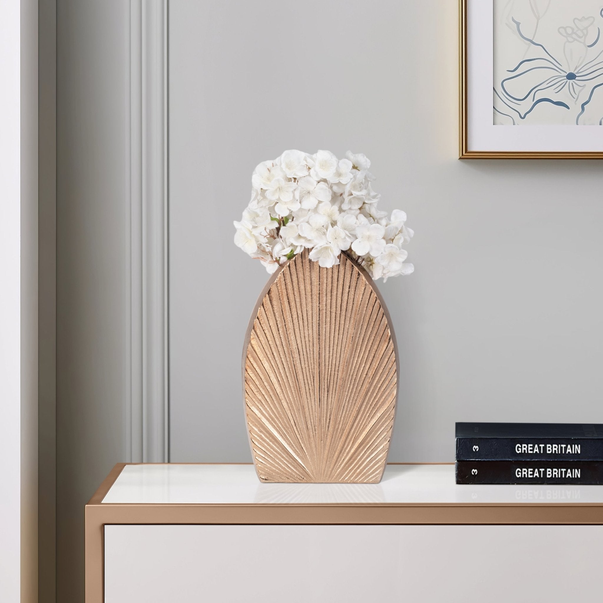 Kreber, Metal Mitre Vase, Champagne Vases and Jars| Sagebrook Home