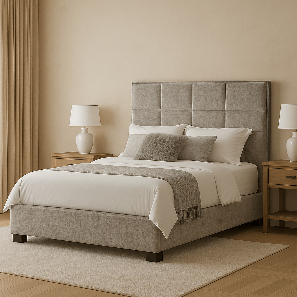 LA Grey Bed Beds| Roots Furniture