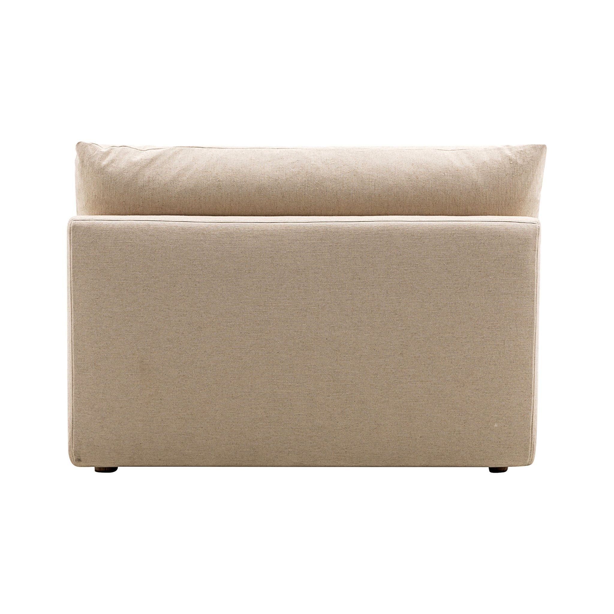 La Jolia Natural Linen Armless Chair Sectionals| Roots Furniture