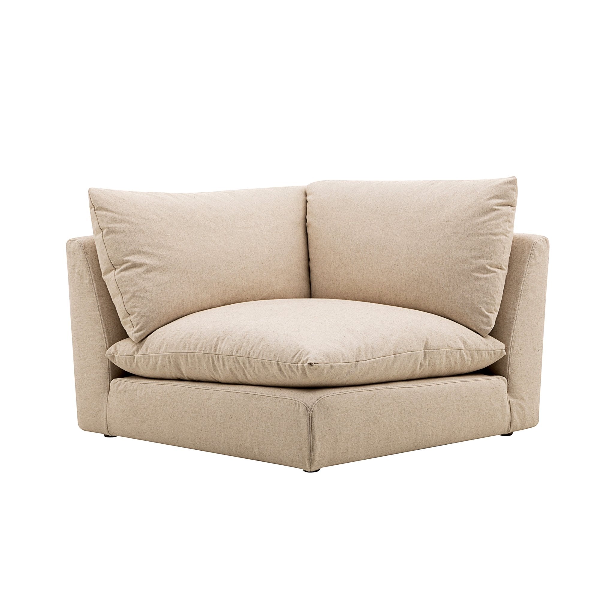 La Jolia Natural Linen Corner Sectionals| Roots Furniture