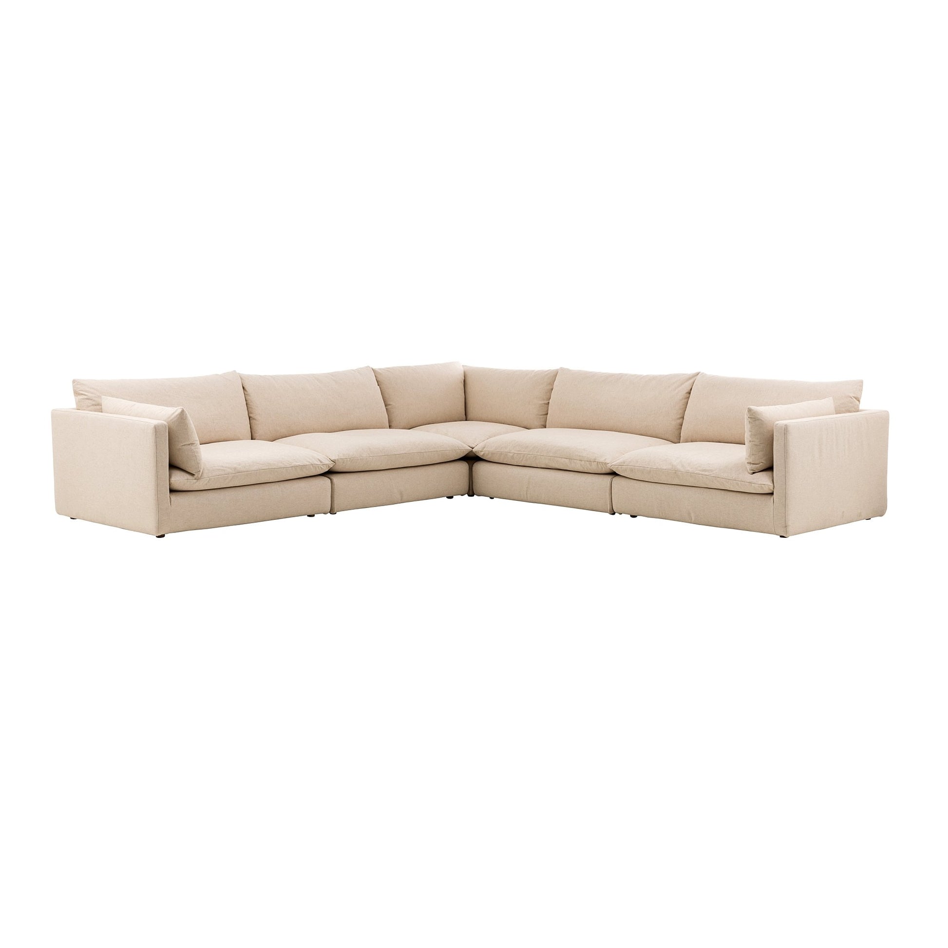 La Jolia Natural Linen Corner Sectionals| Roots Furniture