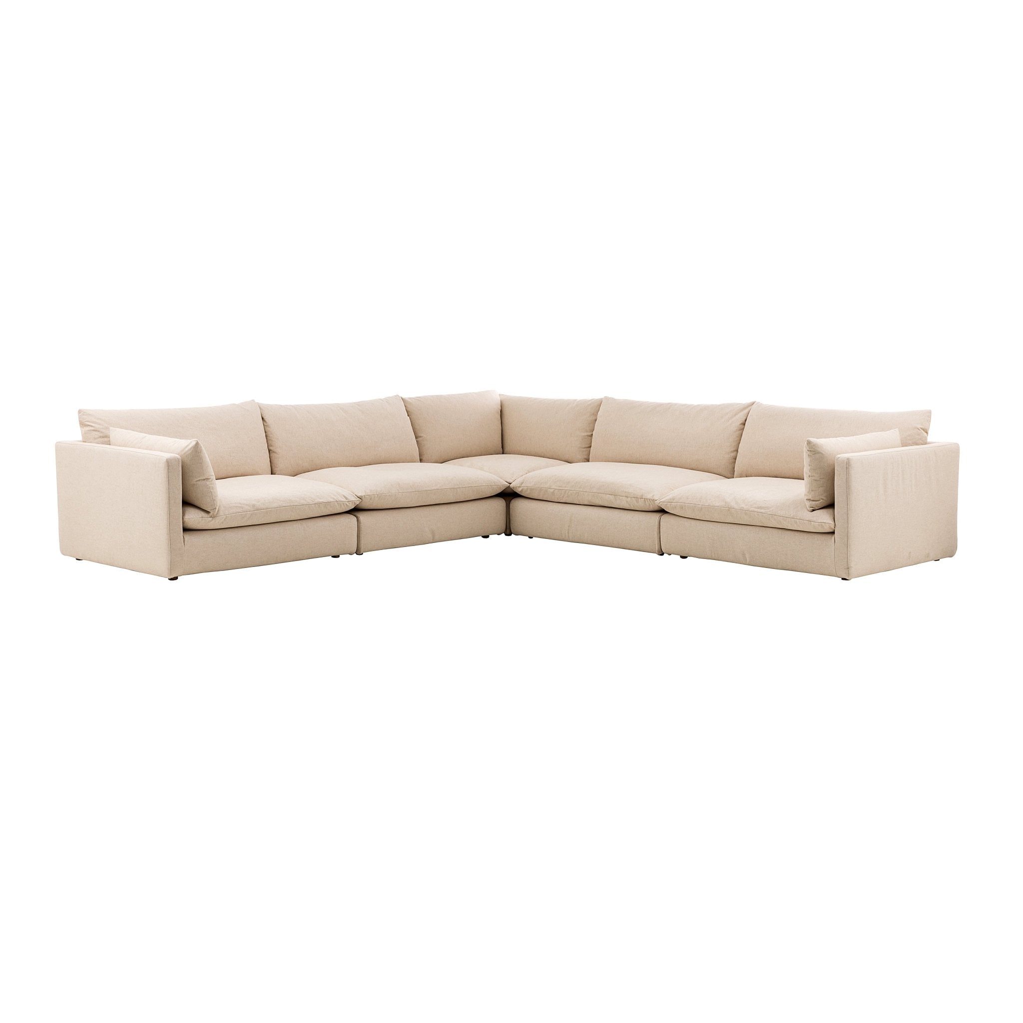 La Jolia Natural Linen Corner Sectionals| Roots Furniture