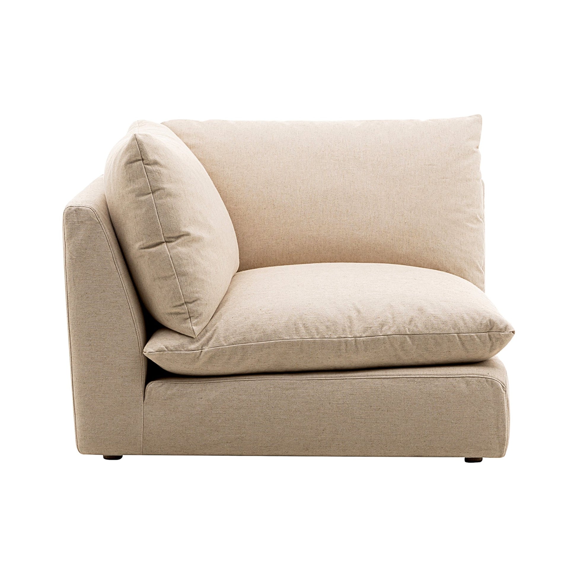 La Jolia Natural Linen Corner Sectionals| Roots Furniture